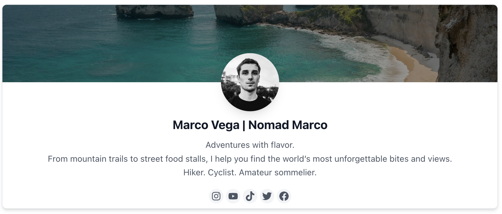 Classic Centered header design